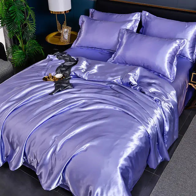 SilkSerenity Satin Duvet Cover - Luxury and Comfort