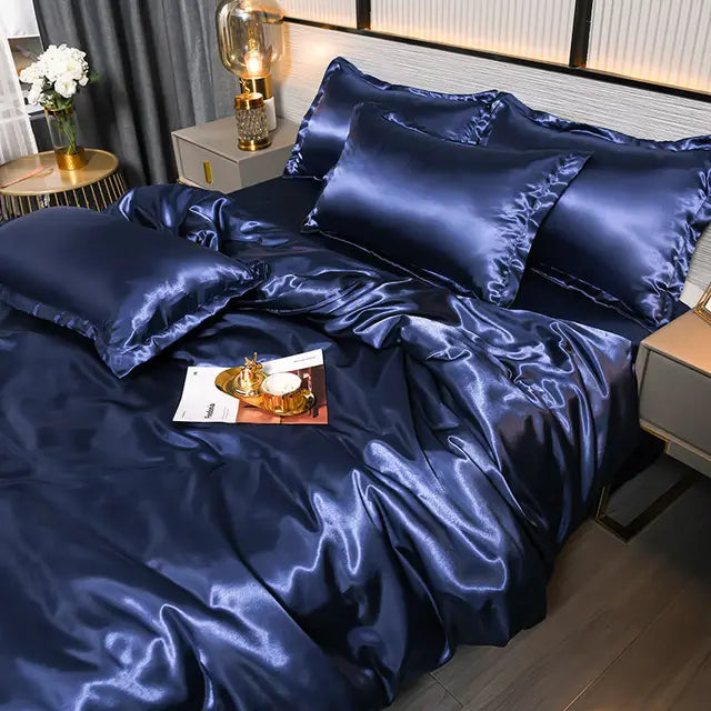 SilkSerenity Satin Duvet Cover - Luxury and Comfort