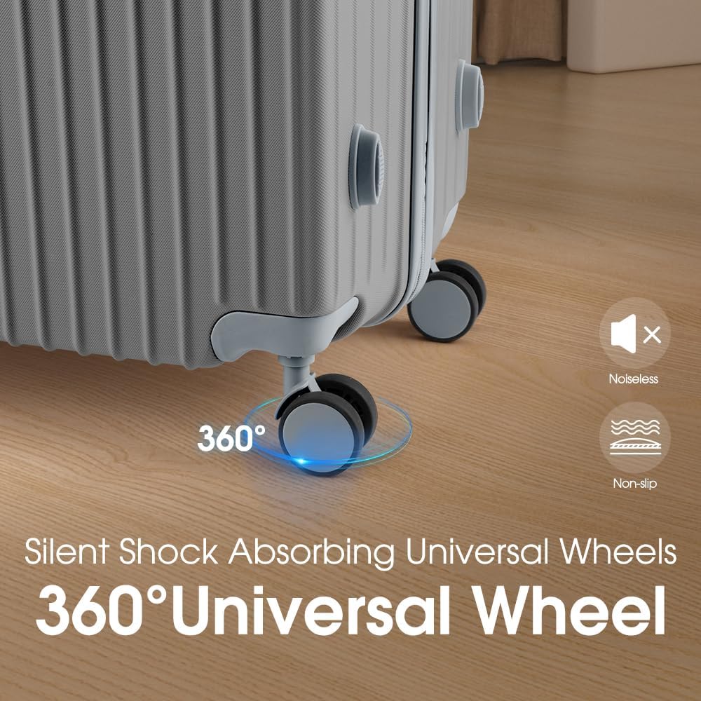 ABS Hard Shell Suitcase with Spinner Wheels & TSA Lock