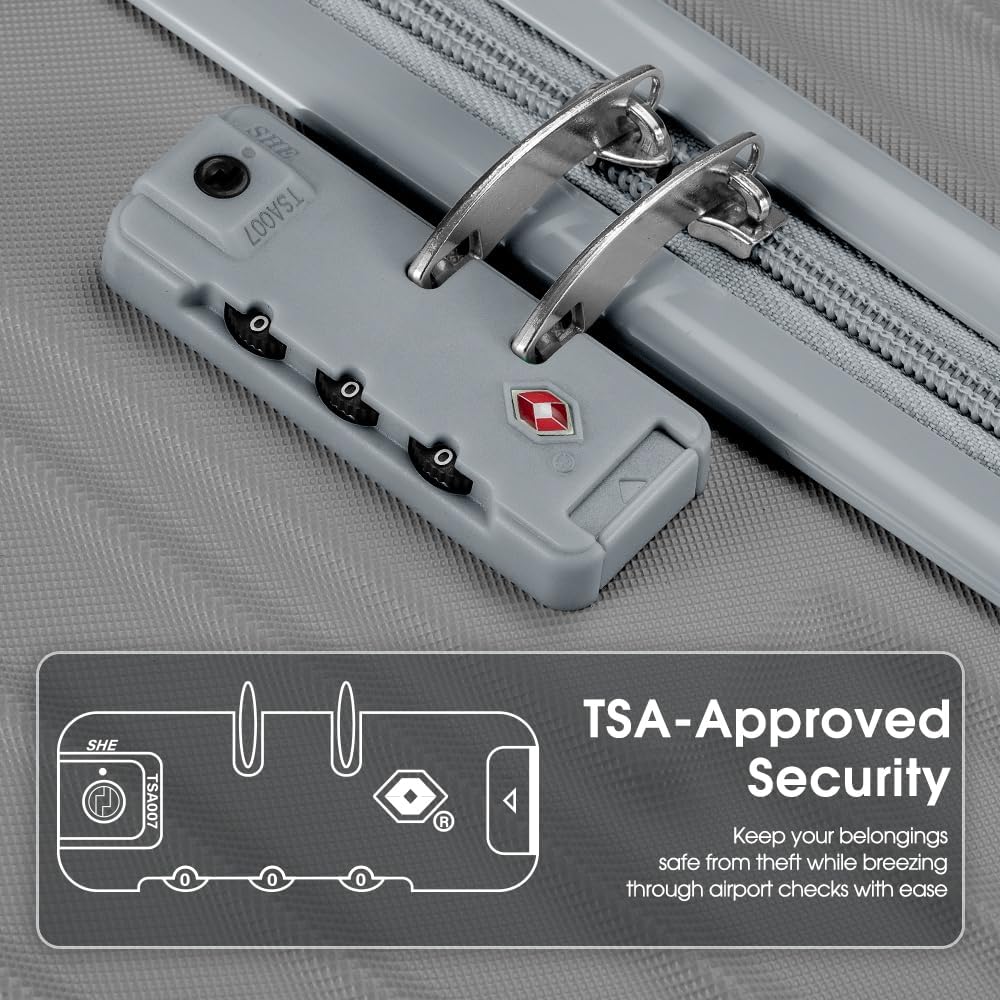 ABS Hard Shell Suitcase with Spinner Wheels & TSA Lock