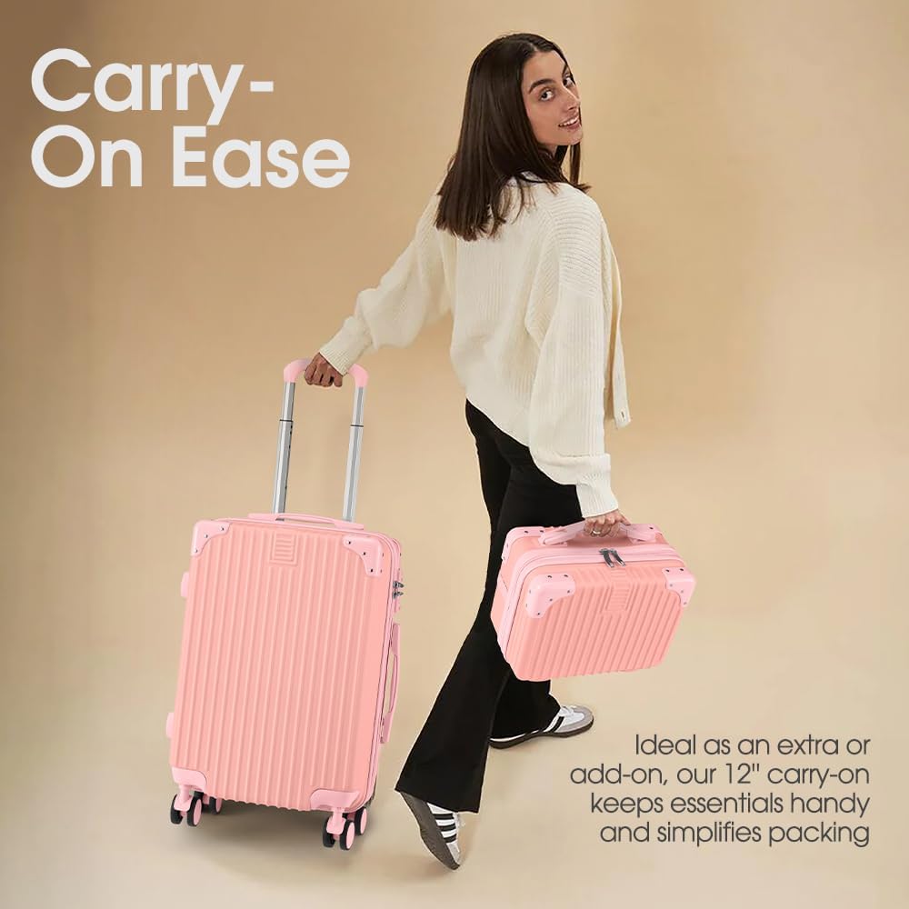ABS Hard Shell Suitcase with Spinner Wheels & TSA Lock
