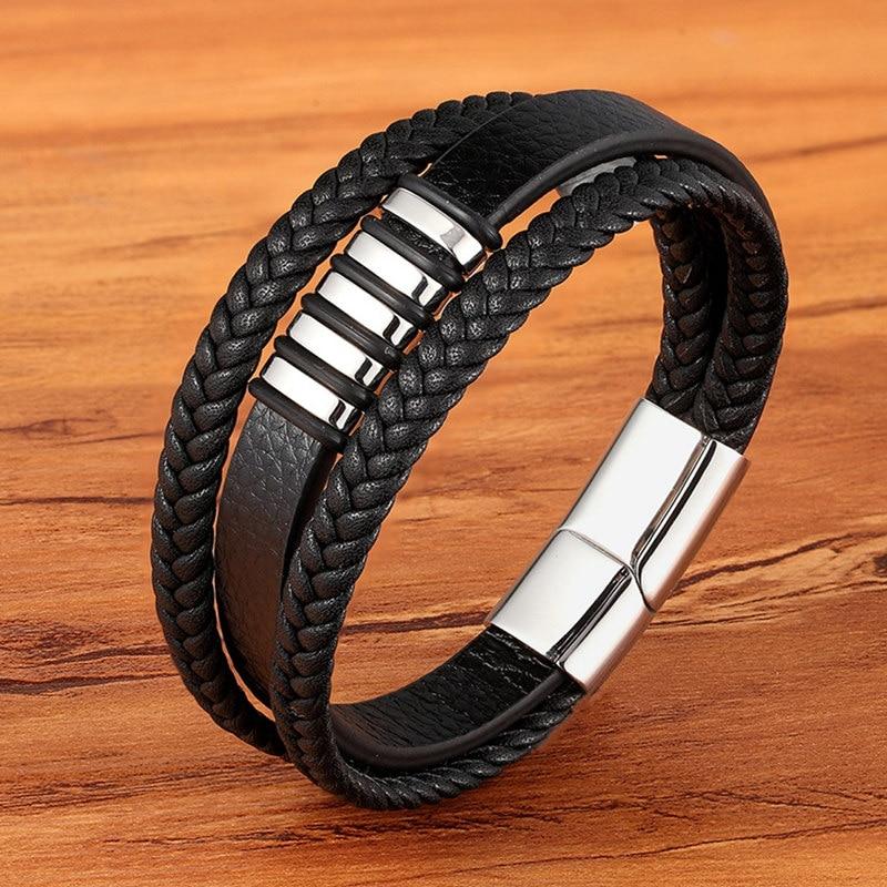 Leather Men's Bracelet - Timeless Elegance & Style