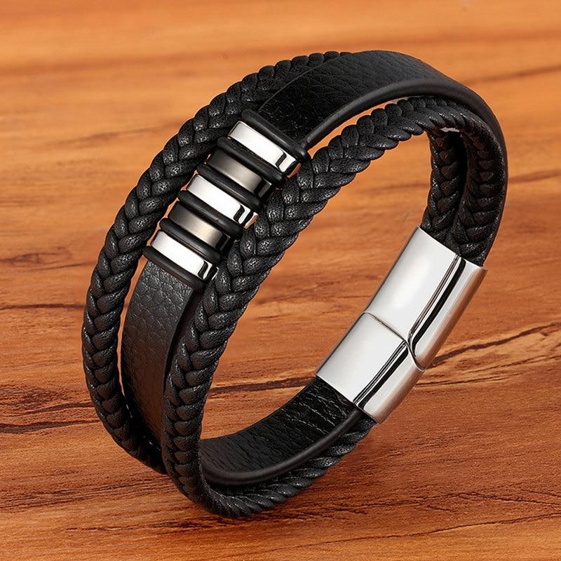 Leather Men's Bracelet - Timeless Elegance & Style