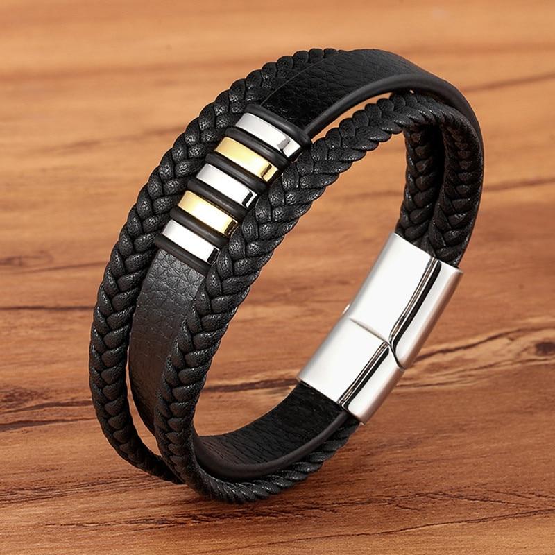 Leather Men's Bracelet - Timeless Elegance & Style