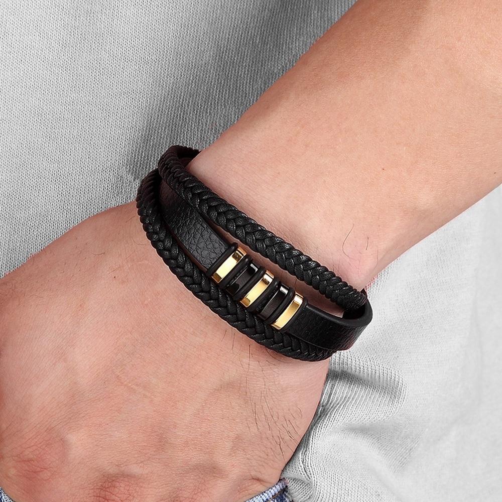 Leather Men's Bracelet - Timeless Elegance & Style