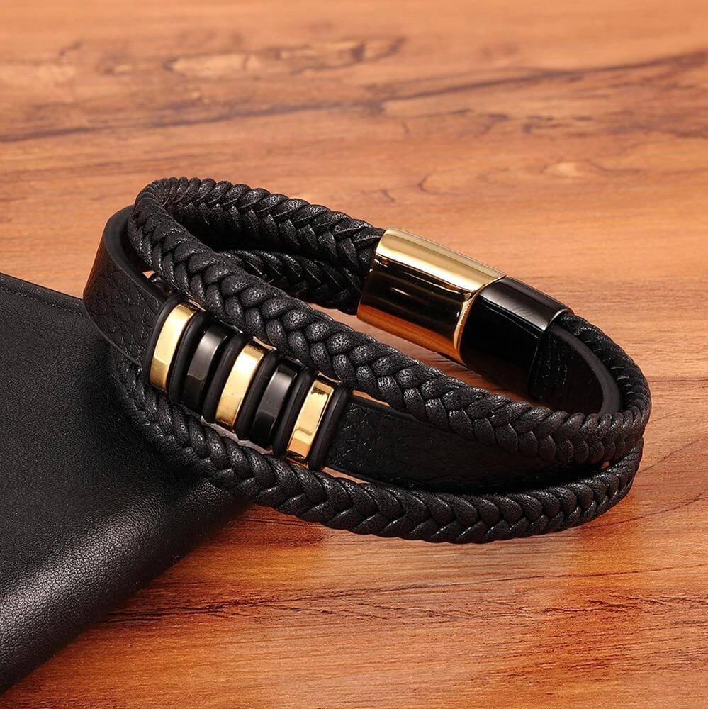 Leather Men's Bracelet - Timeless Elegance & Style