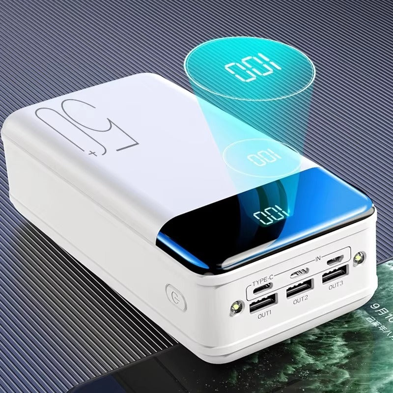 50,000mAh Power Bank - Fast Charging for Phones & Tablets